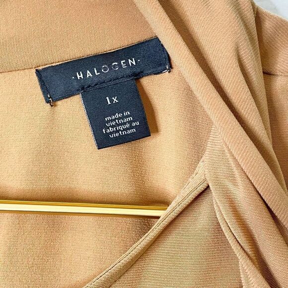 Halogen draped sleeveless keyhole blouse Sz 1X - Picture 7 of 7